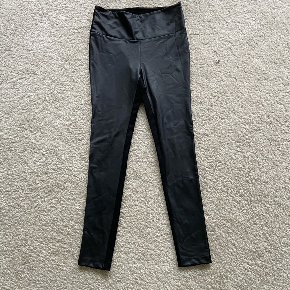 Stella & Dot front vegan leather leggings